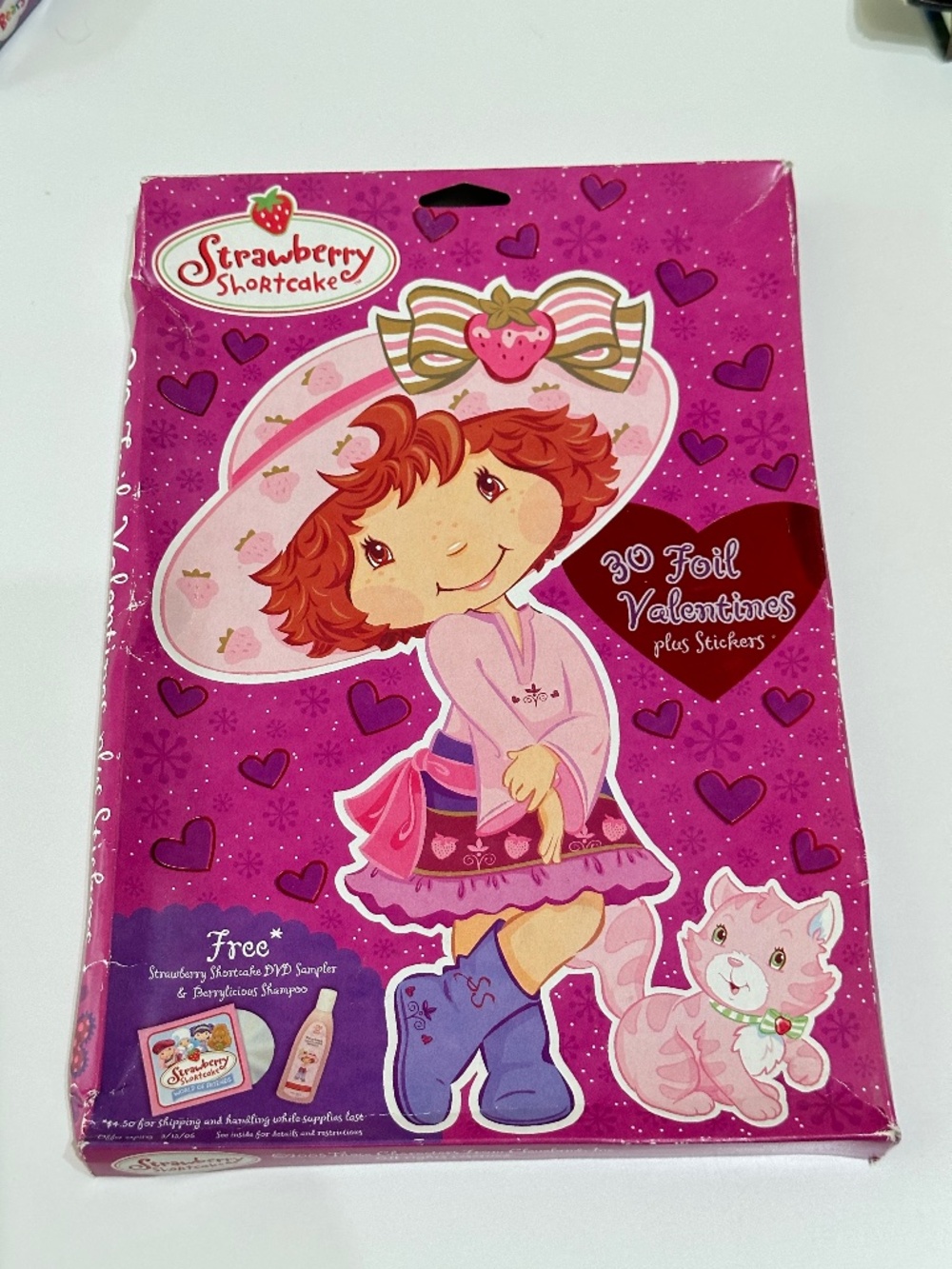 New Seal 2005 Strwaberry Shortcake 30 Foil Valentines Plus Stickers Y2K